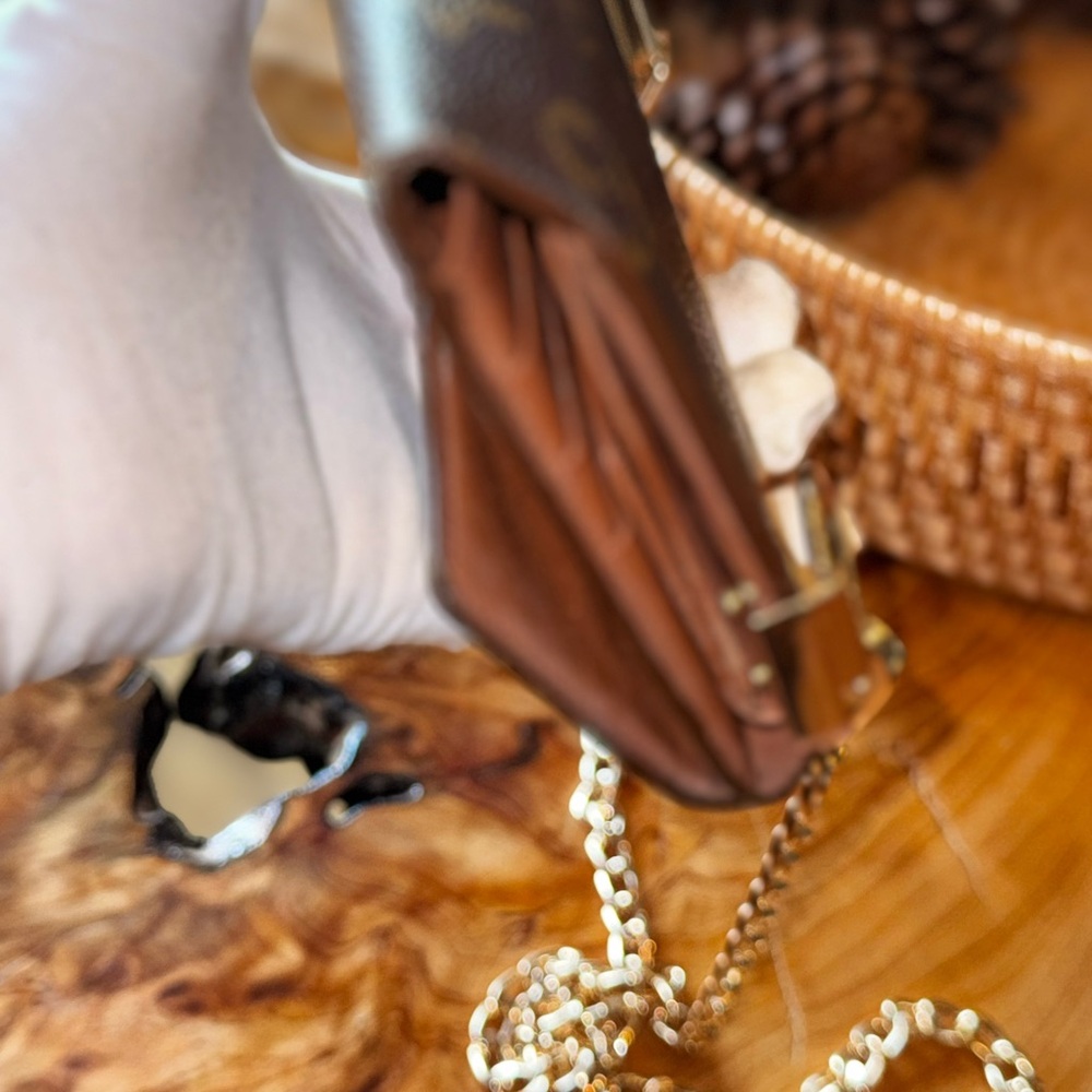 Louis Vuitton international monogram, long wallet, converted Crossbody vintage - Picture 6 of 15